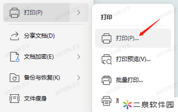 从Excel菜单中进入打印预览
